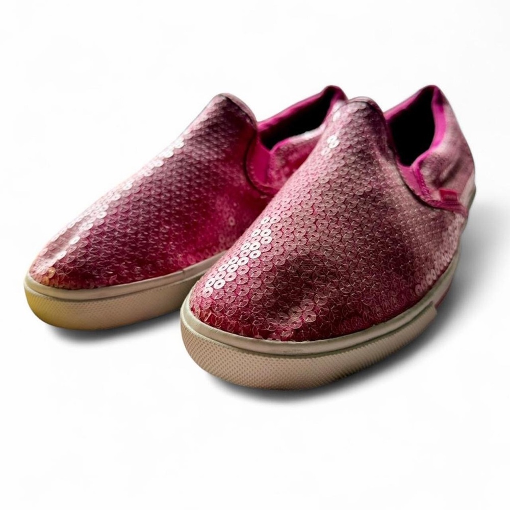 Coach Hot Pink sequin Slip-On Sneakers